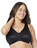 Extra breite Träger Glamorise Damen Bügelloser PerfectComfort-Freizeit-BH mit Vorderverschluss Nr. 1803, Schwarz, 95B/C/D
