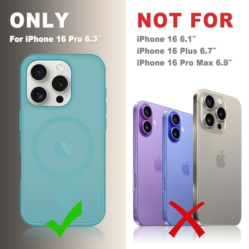 YENAPOON for iPhone 16 Pro Case, Matte Magnetic Phone Cover, Light Blue by YENAPOON - Used condition - Image 8