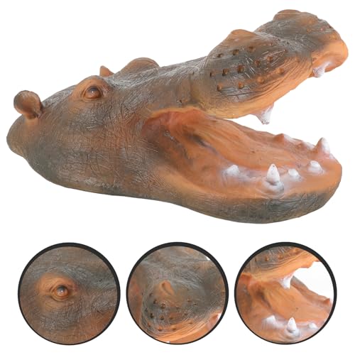 Statue flottante tête d'hippopotame pour animer un plan d'eau figé - 8