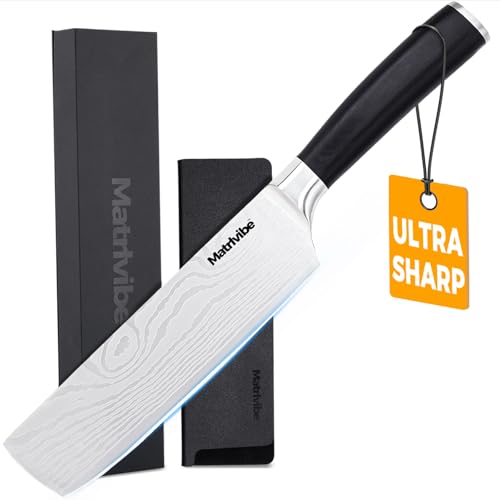 MATRLVIBE Nakiri Knife - 7” Razor Sharp Vegetable Cleaver