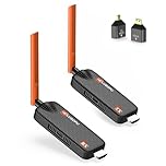 2026 Wireless HDMI Transmitter and Receiver 4K Decoding, Up to 6RX, APP Viewing, 5G/1080P Plug＆Play HDMI Extender Streaming Video for Laptop, PC, TV Box, C-CTV to TV, Projector, Monitor - 50M/165FT