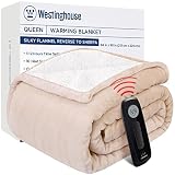 Westinghouse Electric Blanket Queen Size, Heated Blanket with Wireless Control, 10 Heating Levels &
