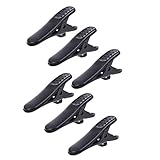 6pcs Black Color Headphone Headset Cable Cord Clip Holder - Clips onto Your Clothing to Keep Earphone Microphone Cord in Place