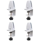 ZYFS Bureau écran Baffle Mobile Clamp 4 pièces,D'écran Pince à Bois Clip De Fixation du Verre,Alliage D'aluminium Dossier D'écran,White