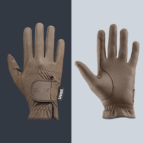 Uvex Sportstyle - dehnbarer Reithandschuh für Damen und Herren - exzellenter Grip & strapazierfähig - touchscreenfähig - Braun - 7.5