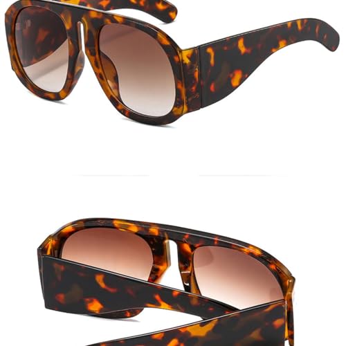 Lunettes de soleil surdimensionnées femmes steampunk rose C11 - 4
