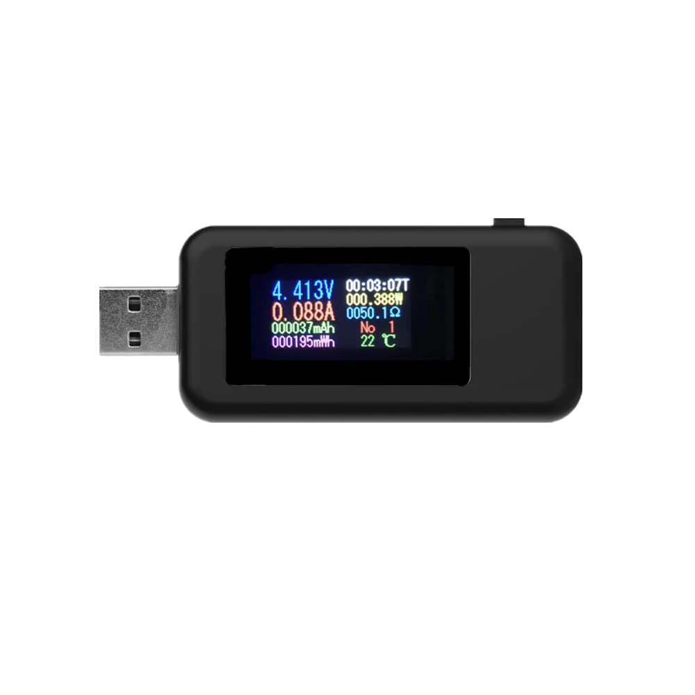 xcluma Type-C USB Tester Power Meter Mobile Battery Detector Current 10 in 1 Color Screen 0-5A 4-30V-picture-26