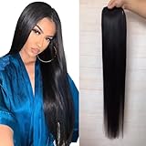 SSORRTI Real Raw Straight Human Hair 1 Bundles 16 Inch Unprocessed 100% Brazilian Premium Raw Hair 12A Double Drawn Bundles Human Hair Extensions Wavy Weave Extensions Keep Silky And Bone Straight