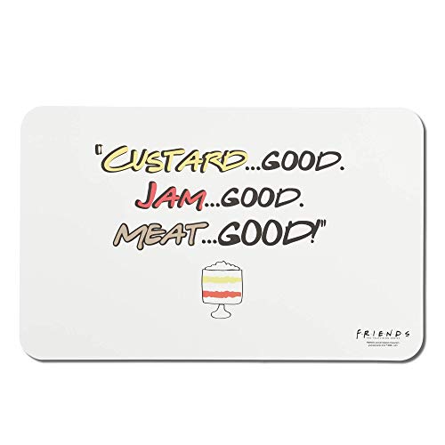 Friends the TV Show Custard Jam Meat Dog Food Placemat Non-Slip Bottom Silicone Leak Proof Dog Food Placemat for Food and Water White Friend Dog Placemat for Feeding & Food Storage FF17267 19