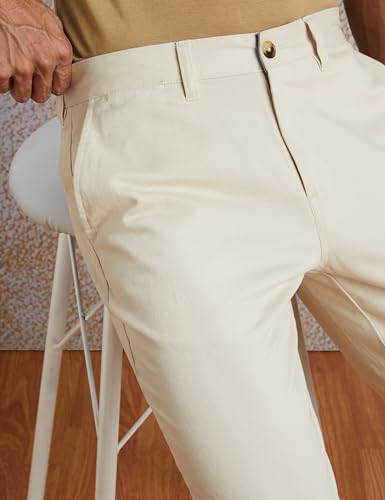 Image of Amazon Brand - Symbol Men's Casual Regular Fit Cotton Pants | Chinos | Trousers