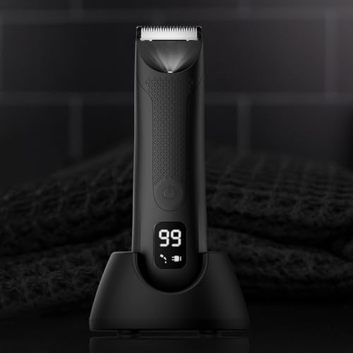 Afeitadora de pelo de barba y recortadora corporal compacta con pantalla LCD 2
