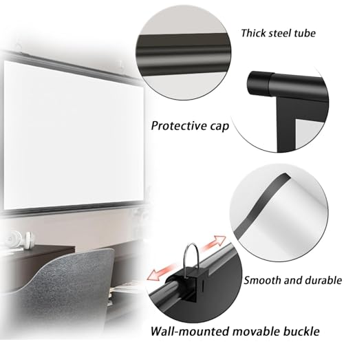Pantalla de proyección manual pull down 40" 16:9 para interiores miniatura 3