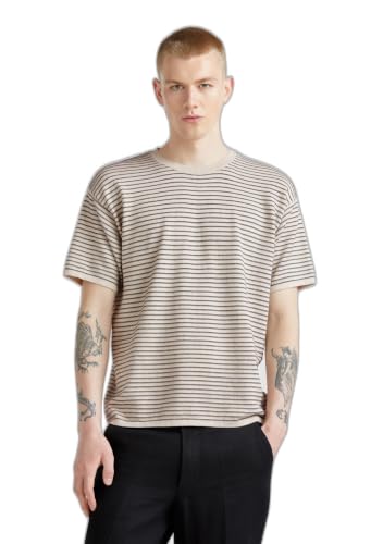 T-shirt Benetton homme crème col rond taille M haut de gamme