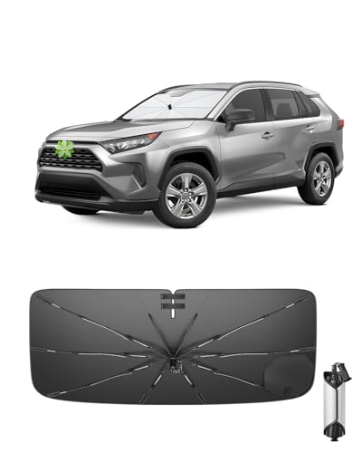 Parasol coche delantero compatible con Toyota RAV4 accesorios parabrisas plegable
