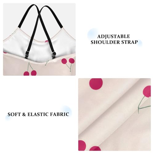 Girls One Piece Swimsuits Cherry Pattern Summer Quick Dry Beach Bathing Suit4