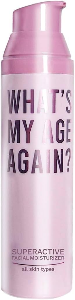 What's My Age Again? SuperActive Facial Moisturizer | Daily Hydrating Face Moisturizer | Clean, Vegan, Sustainable & Cruelty-Free | EWG Verified | All Skin Types | 60 ml / 2.02 fl.oz.