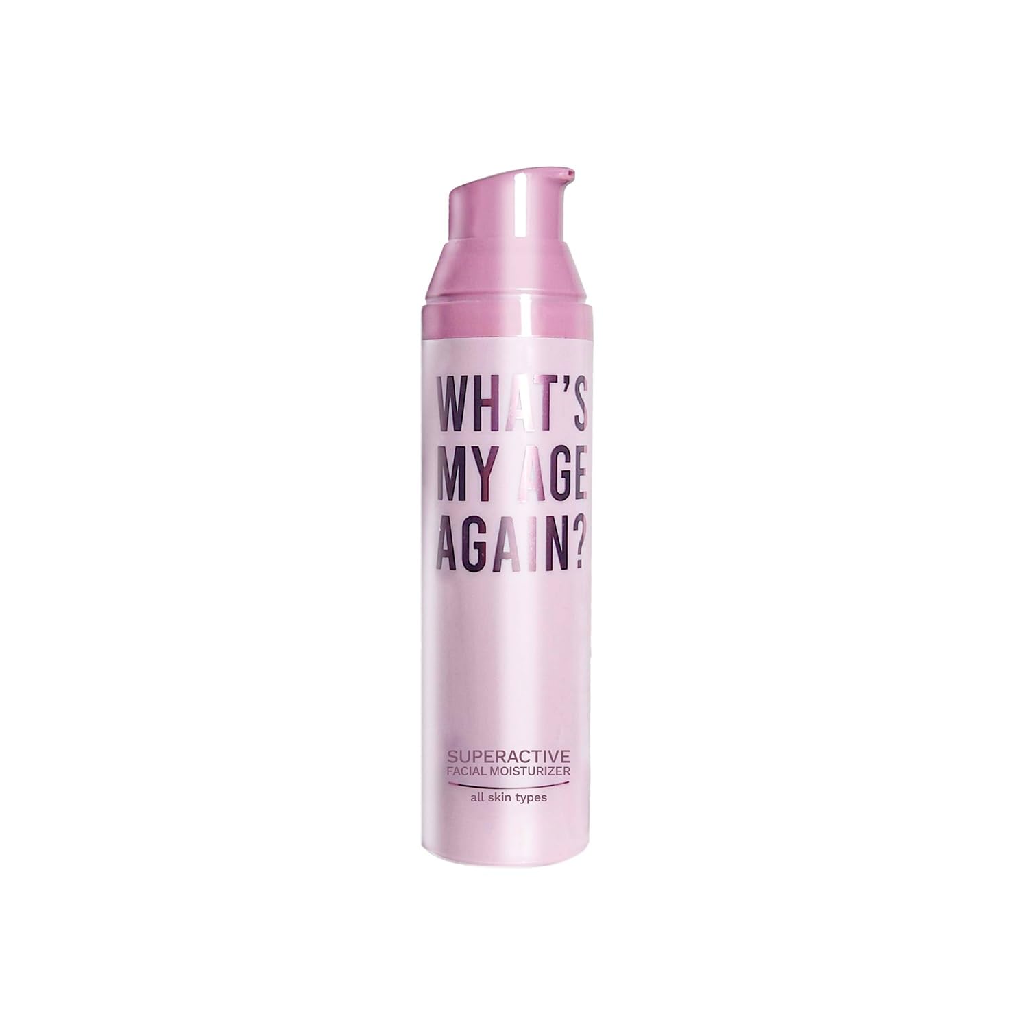 What's My Age Again? SuperActive Facial Moisturizer | Daily Hydrating Face Moisturizer | Clean, Vegan, Sustainable & Cruelty-Free | All Skin Types | 60 ml / 2.02 fl.oz.