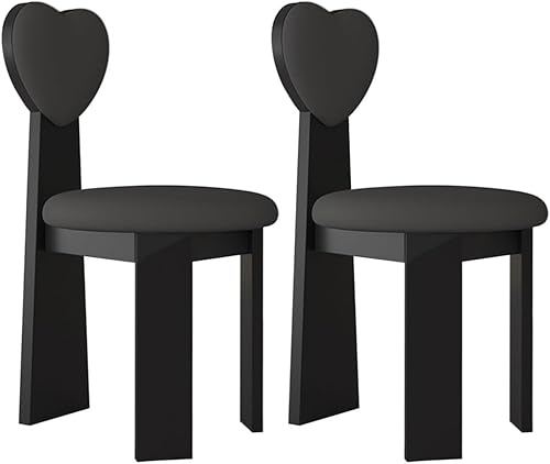 Miniatura 22 de YVYKFZD Juego de sillas de comedor de madera maciza, silla de comedor tapizada, sillas de cocina de cuero, silla de sala de estar con respaldo en