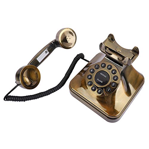 Teléfono fijo vintage bronce antiguo WX-3011 miniatura 5