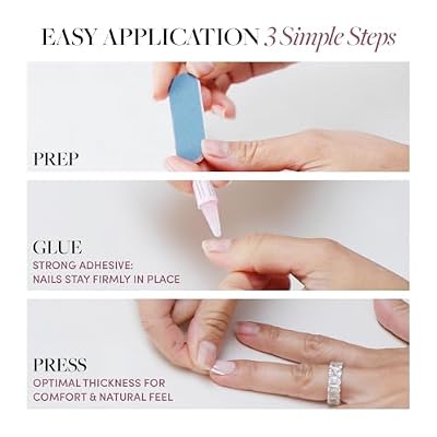 Glamnetic Press-On Nails Bundle - Maple Glaze & Selenite | Short Almond Nude Brown Neutral Nails with Glaze Finish | Soft White Sparkle Short Almond Fake Nails | Reusable, Salon-Quality Nail Kits