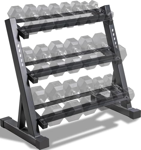 Image of Marcy Weight Storage Organizer Racks for Dumbbells, Kettlebells, Weight Plates