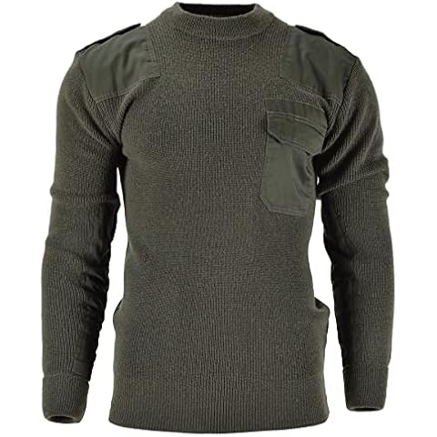 German Army Style Miltec Pullover OD Commando Jersey Olive Green Sweater Wool Blend X-Large Cover