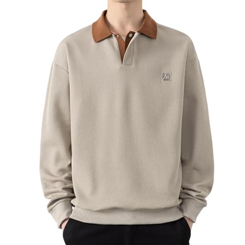 Sweatshirt homme en tricot thermique haut de gamme à manches longues hiver