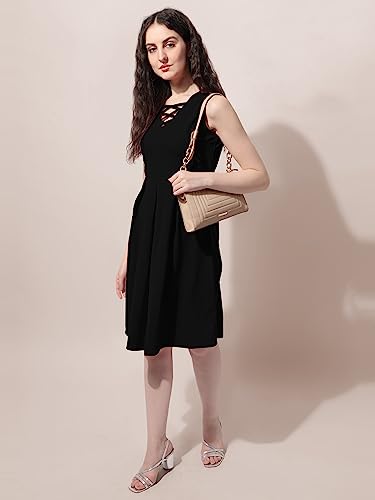 Image of OOMPH! Women's Polyester Blend A-Line Mini Dress