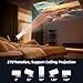 Mini Projector, Portable Projector 4K Support, Full HD 1080P Outdoor Projector, 270° Rotation Movie Projector, Compatible with Smartphone, TV Stick, Laptop, PS4, HDMI, USB (No WiFi or Bluetooth)