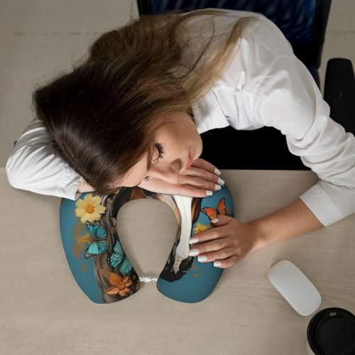 Almohada de viaje de espuma viscoelástica cómoda tamaño único miniatura 6