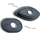 Germany Motorsports Motorrad Adapterplatten Blinker Platten für LED Miniblinker schwarz (Honda)