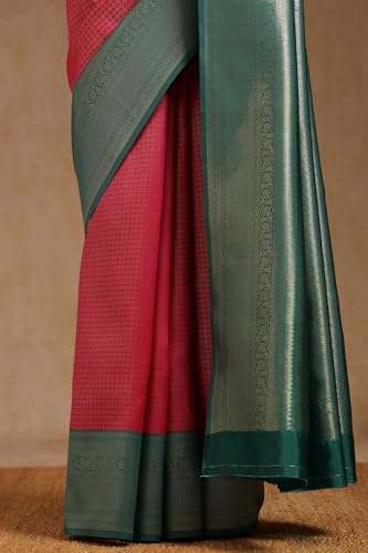 Image of Soch Womens Silk Blend Zari Woven Saree