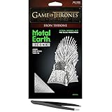Metal Earth Premium Series Game of Thrones Iron Throne 3D Metal Model Kit Bundle with Tweezers Fascinations