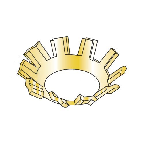#6 Countersunk External Tooth Lock Washers/Steel/Zinc Yellow/Outer Diameter: .305" - .320" / Thickness Range : .016" - .022" (Carton: 10,000 pcs)