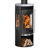 pellet kaminofen wasserführend test Nennleistung: 5,5 kW Oranier 5794 22 Rota TRE 2.0 Kaminofen Stahl Schwarz mit Speckstein-Abdeckplatte/A