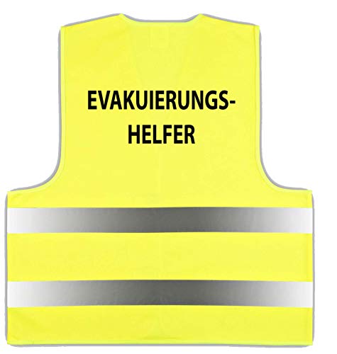 Preisvergleich Produktbild 10er Pack: easyMesh® Signalweste Warnweste Gelb Gr. XL / XXL "Evakuierungshelfer"