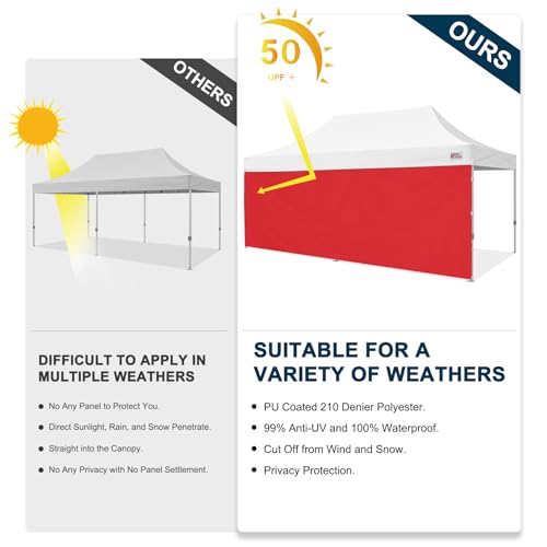 Image of MASTERCANOPY 10x20 Pop Up Canopy Sidewall Only 1-Pack Red