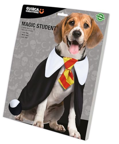 FIESTAS GUIRCA Zauber Schüler Hunde Kostüm - Magier Hund – Halloween Hundekostüm - L