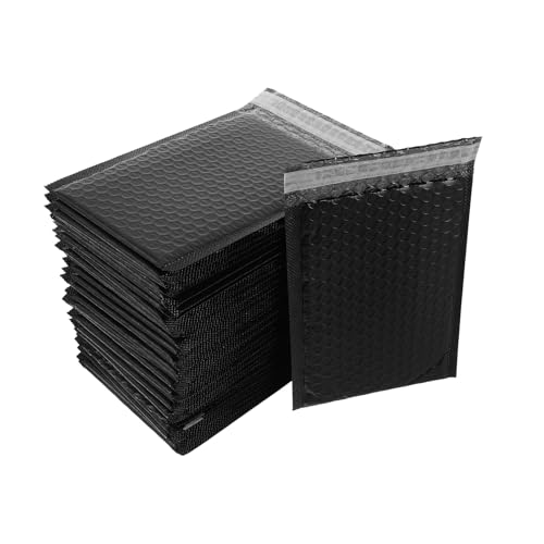 SOIMISS Sobres de Burbujas Negros 51 Piezas, Tamaño 15 X 20 4 Cm, Bolsas de Envío Acolchadas Autoadhesivo, Impermeables y Resistentes a Rasgaduras, para Ropa, Joyas y Embalaje Seguro