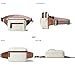 LATMAP 3L TRIPLE ZIP Fanny Packs Belt Bag For Women Men Crossbody Waist Pack Sling Chest Bum Travel Bag Purse Faux Leather Fashion Cute Beige