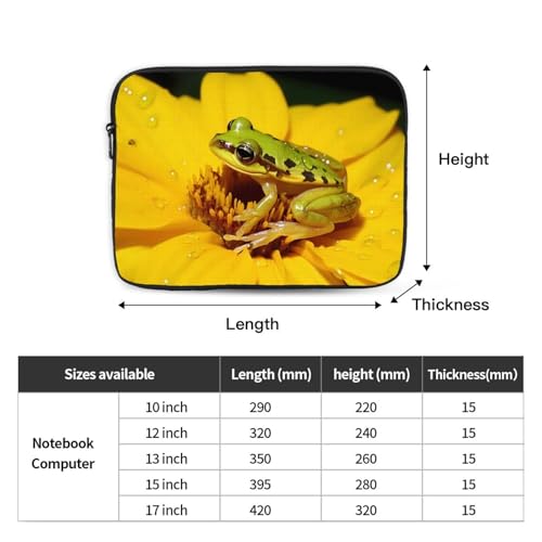 Frog In The Pistil Laptop Sleeve Case 15 Inch Suitable For Notebook Computer Tablet Traveling Carrying Simple Case4