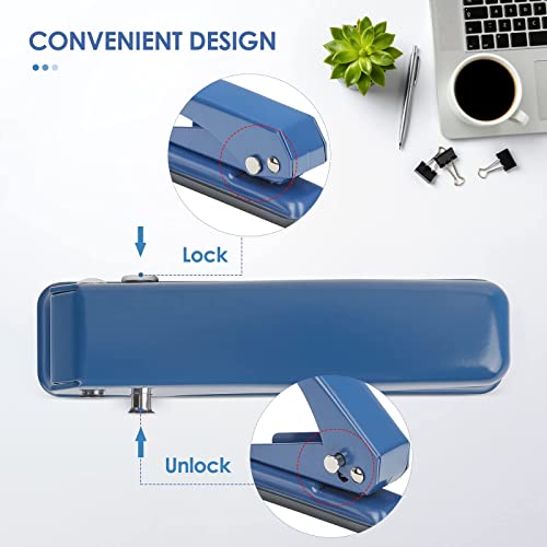 Mroco Single Hole Punch, 1 Hole Punch 1/4" Hole Puncher, Paper Punch Hole Punches 20 Sheet Punch Capacity, Handheld Hole Punch With Non-Skid Base For Paper Chipboard Craft Paper And Art Project, Blue #TOP3