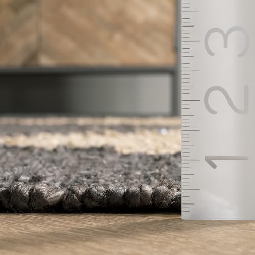 Tapis en jute nuLOOM Pandora à strass, texture naturelle et robuste