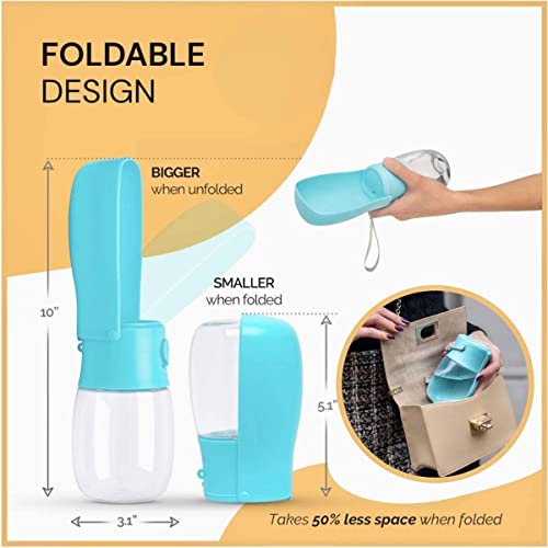 NEW PET SOLUTIONS Foldable, Portable Dog Water Bottle for Walks, Hikes & Travel. PAWeSOME, Compact, Easy-to-Carry, Pet… - Image 4