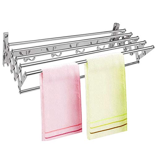 Porte-serviettes mural avec étendoir pliable FBSHAD pour petit espace