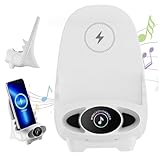 Mini sillón inalámbrico rápido Soporte de teléfono Multifuncional, Puesto de teléfono de la estación de Carga inalámbrica de 15 W con la función de Amplificador de Sonido Adecuada para la mayoría de