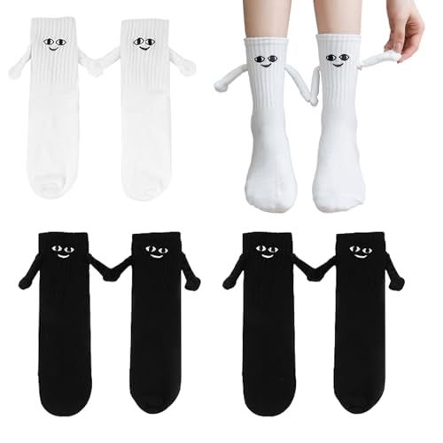 4 Pares Calcetines Magnéticos Para Parejas - Apretón de Manos,