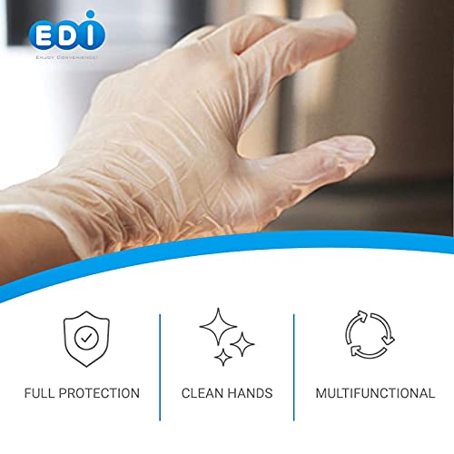 EDI Disposable Vinyl Gloves (Clear) - Powder-Free, Latex-Free - Image 4