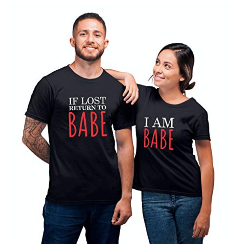 If Lost Return to Babe I am Babe Couple Matching T-Shirt Men Women Tee