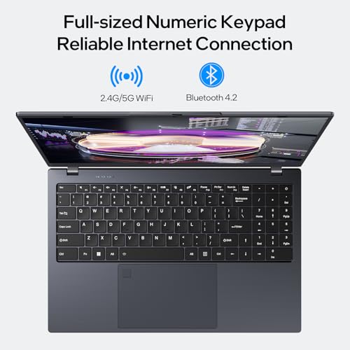 15.6-inch, 16GB RAM, 512GB SSD, FHD IPS Display Laptop Computer, N5095 Quad Core, 2.4/5G WiFi, BT4.2 Backlit and Fingerprint, Lightweight and Portable - Image 7